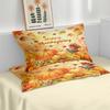 3pcsThanksgiving Pumpki Print Coreless Bedding Set Bedroom Dormitory Multi Size Machine Washable Set