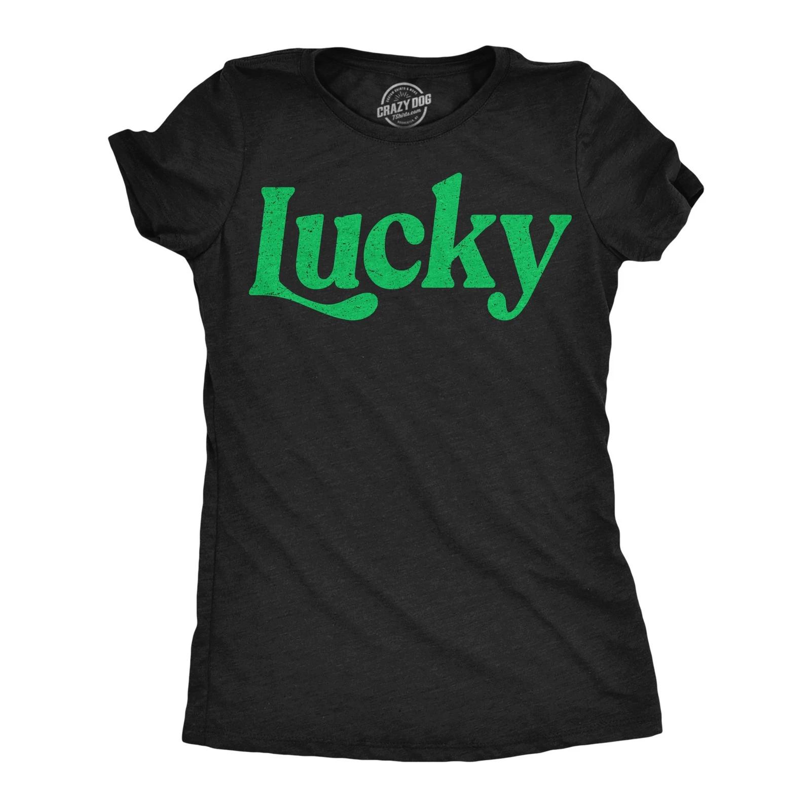 Womens Funny T Shirts Lucky Alt L Cute St Patricks Day Tee For Ladies XXXL