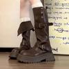 French Retro High Boots Women's 2025 Autumn New Long Single Boots Platform Ins Style British Fashion Knight Boots