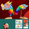Chinesische Papierdrachen-Dekoration Bunter faltbarer handgehaltener Drachenspielzeug für Neujahrsfest Party Heimschmuck DIY Bastelarbeiten