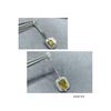 Yellow Diamond Earrings, Colored Gemstones, Non Allergic Electroplating, Thick Gold Birthday Gift, Daily Dressing