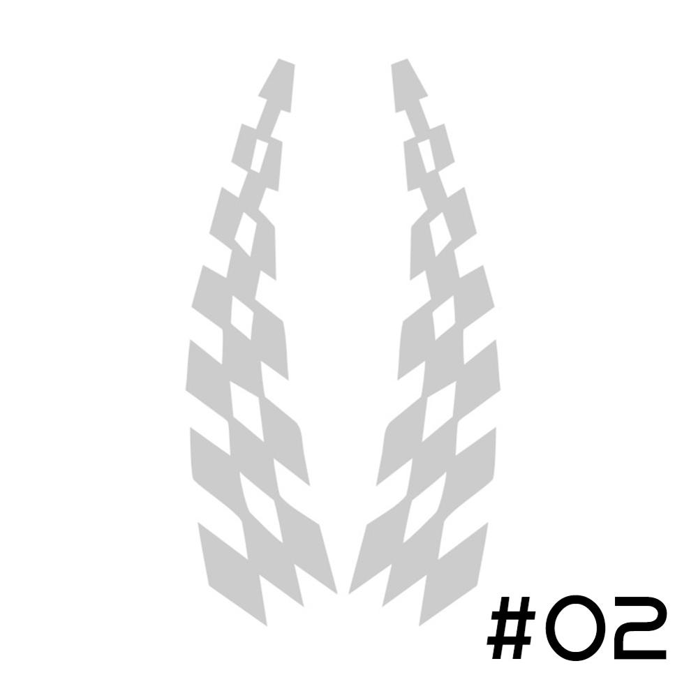 2PCS Universal Racing Stickers Vehicle Car Decals Wheel Eyebrow Checkered Flags Safety Reflector Vinyl Stickers Prevention Decor