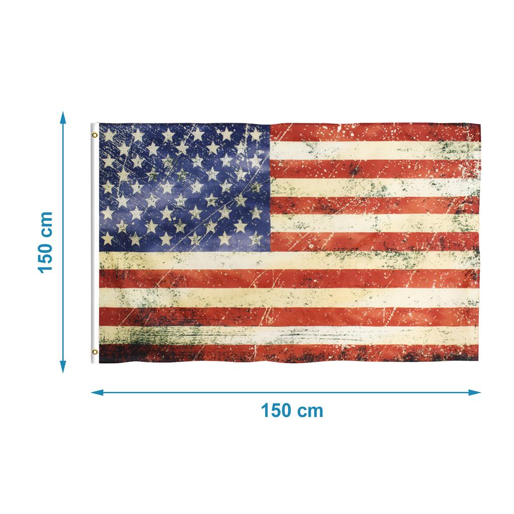 American Brass Flag with Grommet EMBROIDERED FREE ship USA Details about / American 3 x 5 ft