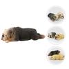 Plastic Bulldog Model Figurines Puppy Statue Dog Craft Nament Home Decor Miniatures Sleeping Bulldog Statue Dog Figurine