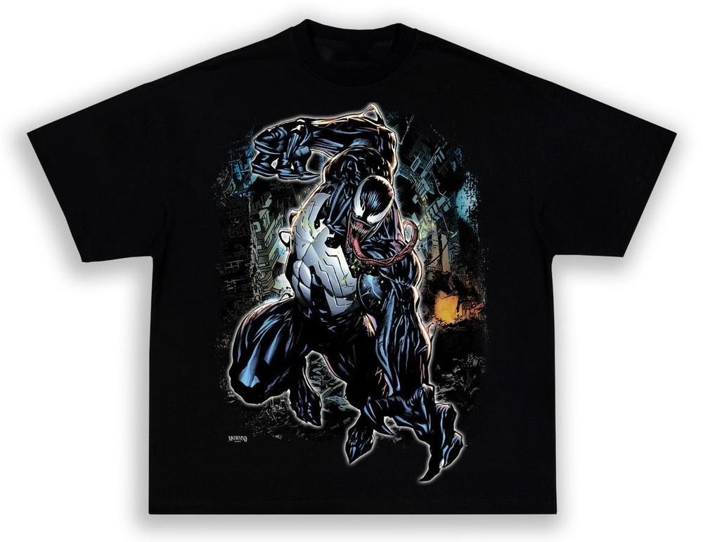 Футболка Marvel Venom V2 Размеры S-5XL Печать DTG Унисекс футболка XXL