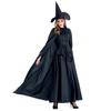 Black Witch Stylish Dress For Women Including Hat And Cloak For Role Play And Fun Halloween