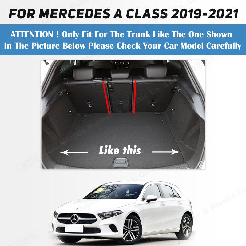 Full Coverage Trunk Mat For Mercedes Benz A Class W177 A180 A200 A220 - 20 Car Cover Pad Interior Protector Accessories