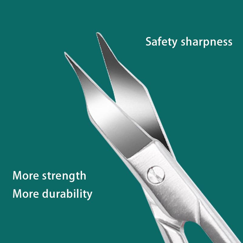 

1Pcs Nail Scissors Multi-purpose Stainless Steel Cuticle Pedicure Beauty for Eyebrow, Eyelash, Dry Skin Curved Blade