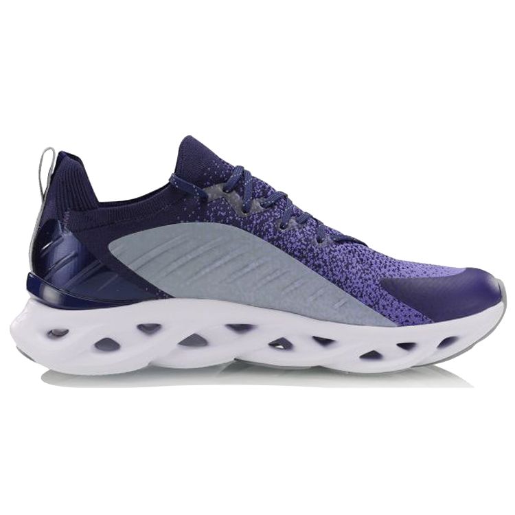 Li Ning Arc Comfortable Shock Absorption Non-Slip Wear-Resistant Breathable Lightweight Low-Top Running Shoes Unisex sneaker Purple White ARHP073-9