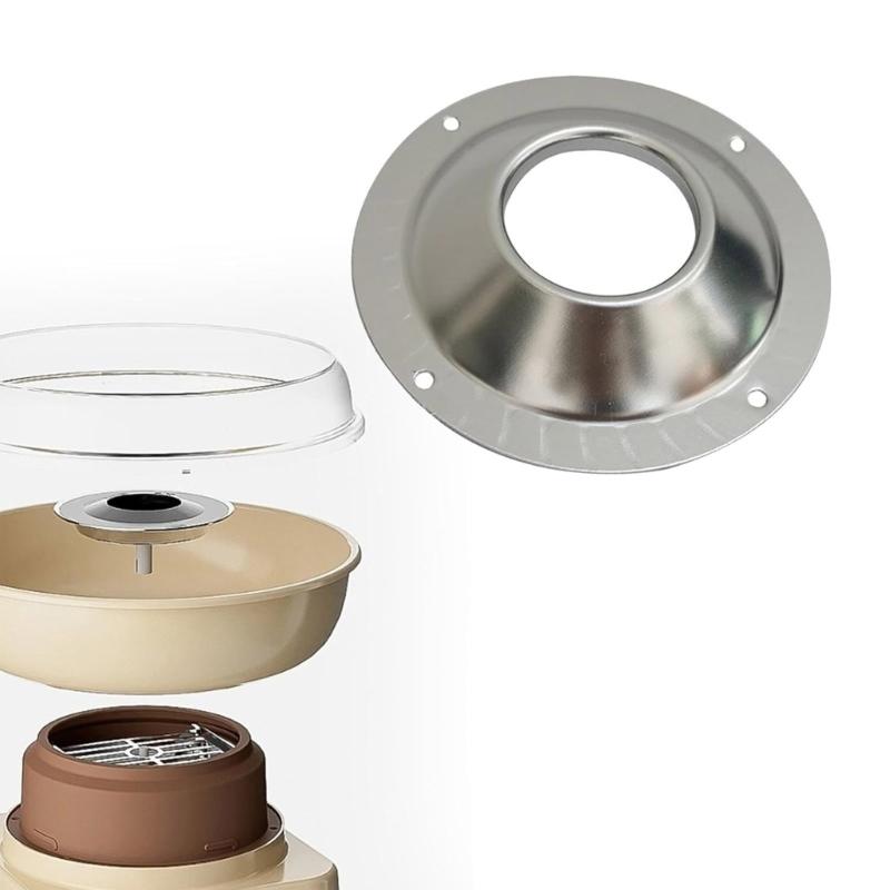 Couvercle de tête chauffante pour machine à barbe à papa en acier inoxydable, pièce de rechange texturée métal pour machine à barbe à papa, pour événements et restauration