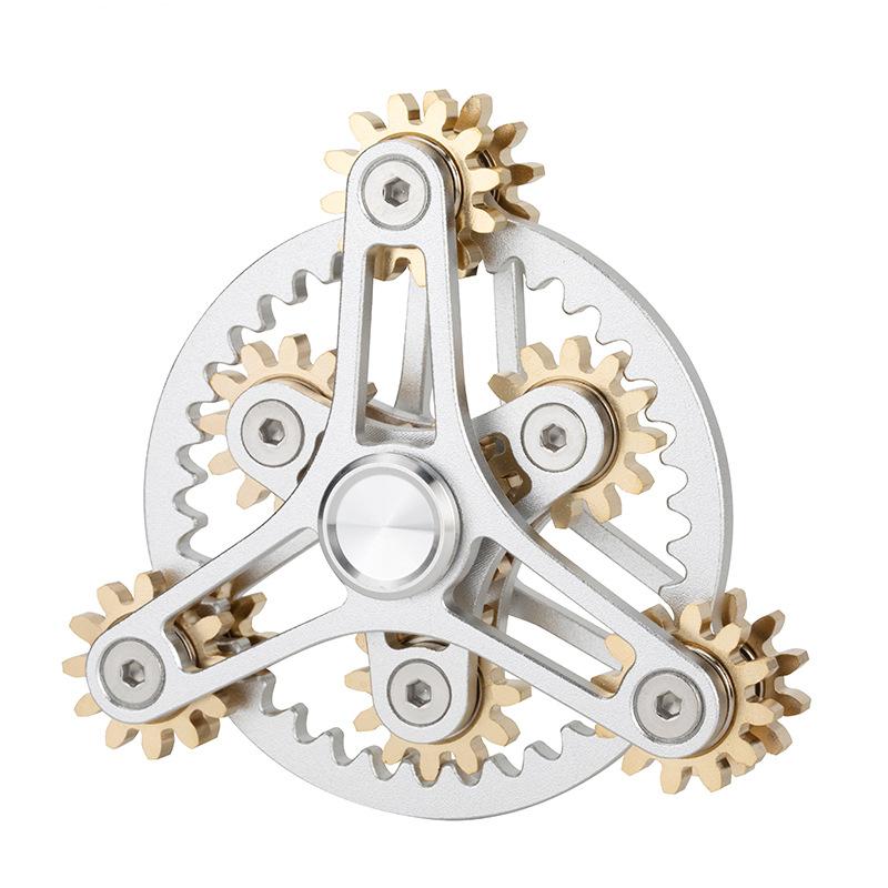 Multi Gear Rotating Fidget Spinner Boy Gift Nine Tooth Linkage Finger Tip Gyroscope Anti-Anxiety Toy For Kids Adults Gift
