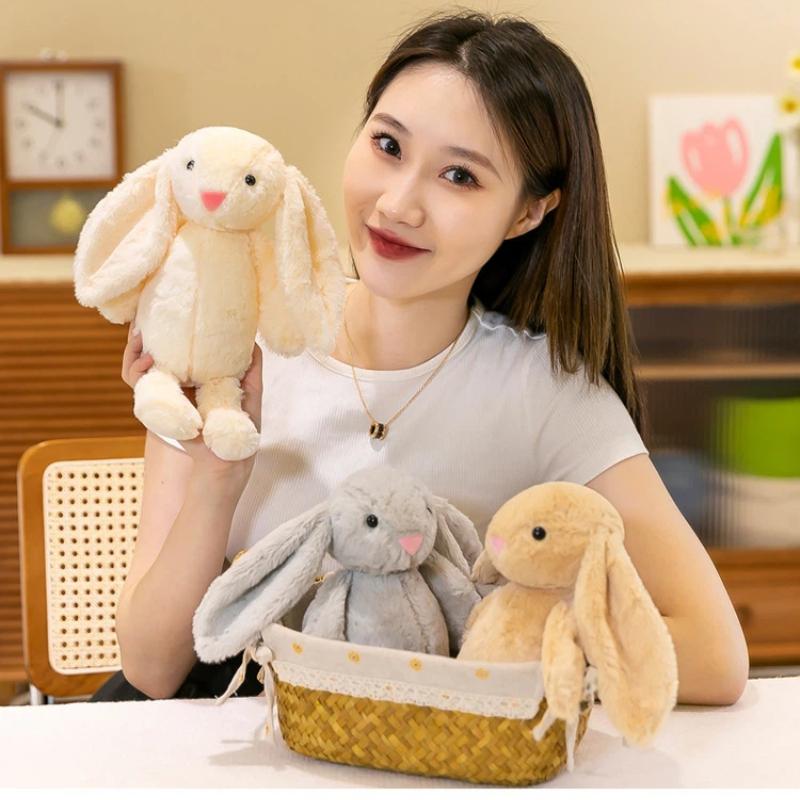 New Cute Long Ear Bunny Plush Toy Easter Rabbit Stuffed Doll 28cm Surprise Home Decor Holiday Gift Girl Sleep Companion Doll