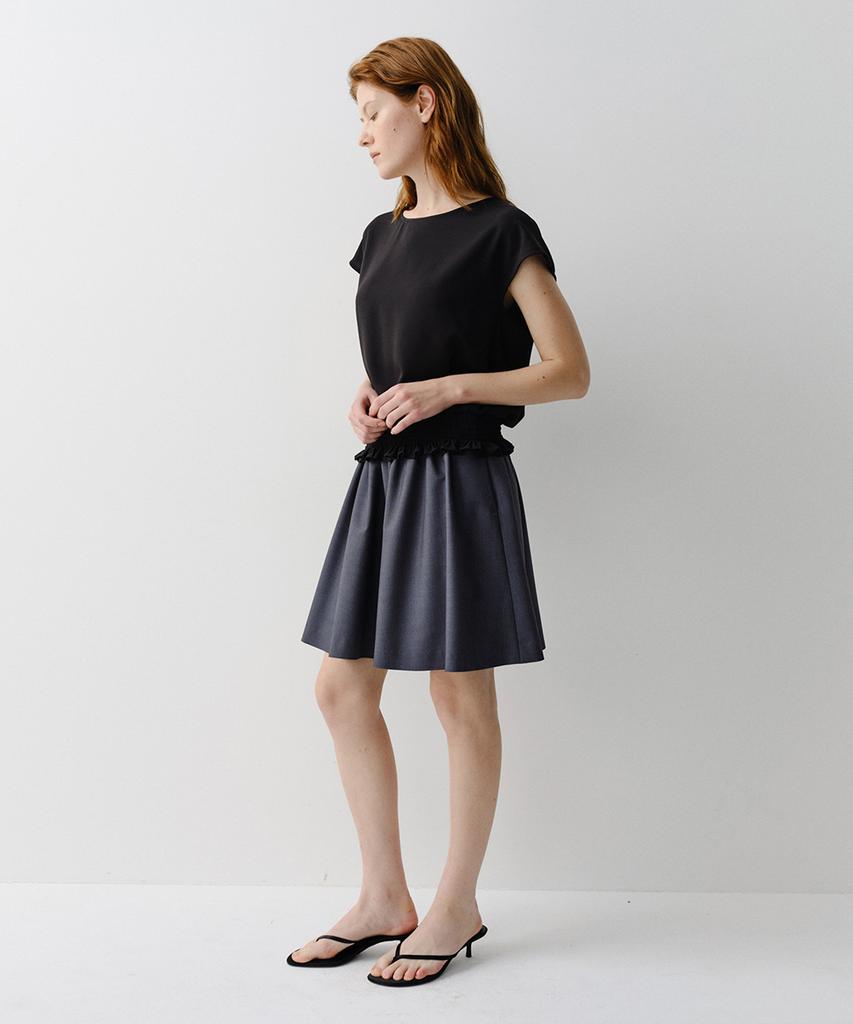 Ia Clay Flare Shorts (Charcoal Navy)