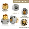A96I-Garden Hose Repair Kit, Aluminum Alloy Garden Hose End Mender,Fit 5/8In&3/4In Garden Hose Connector,With 4 Hose Washers