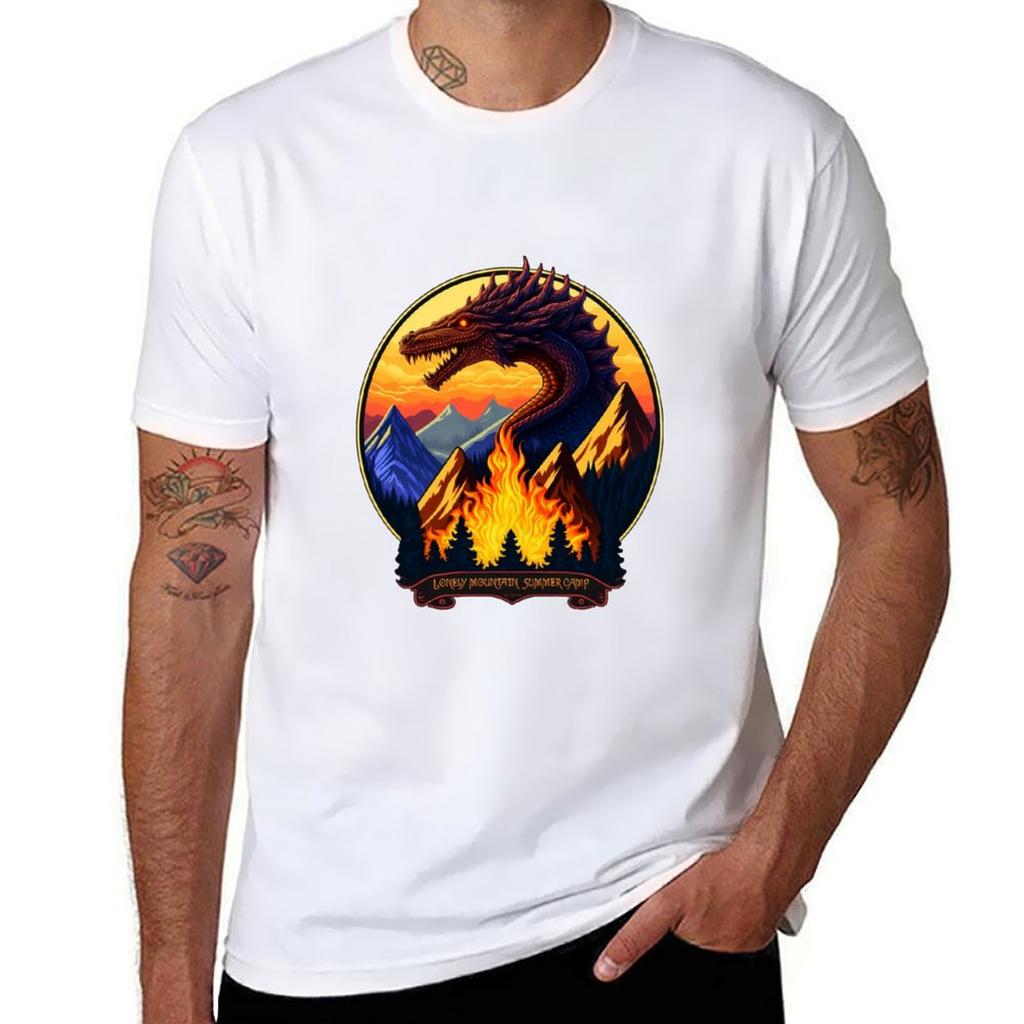Lonely Mountain Summer Camp T-Shirt High Elasticity Sports Tee Shirt
