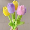 Tulip Flowers Plush Ornaments Electric Vehicle Rearview Mirror Decoration Tulip Ornaments Flexible DIY Decorative Accessories