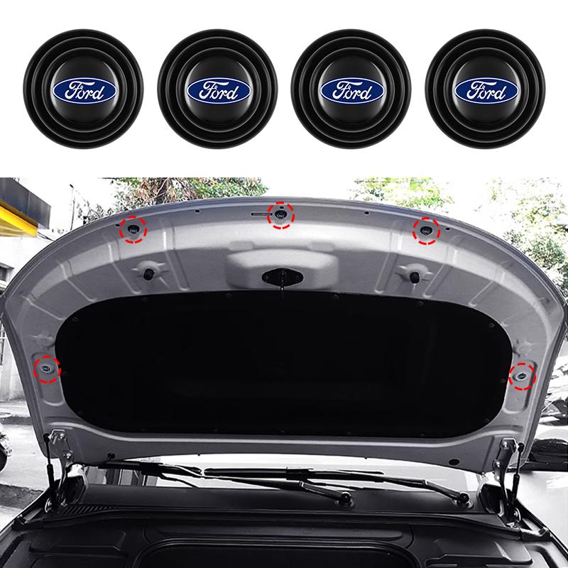 Car Silicone Door Shock Stickers For Ford Mk2 Mk4 Mk8 Fiesta Mondeo Shelby Ecosport Mustang Absorber Soundproof Buffer Mat Decal FKZLV1