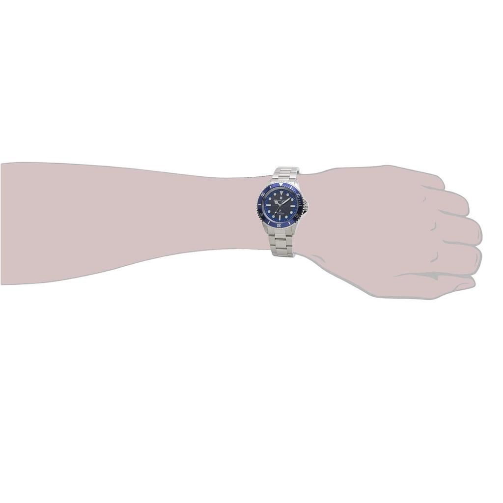 Salvatore Marra Men's Solar-Powered Radio-Controlled Watch, Business Style, Popular Brand, Waterproof, Gift, Blue, with Cloth, SSBL [Parallel Import]