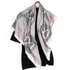 Spring and Autumn Japanese and Korean Sweet Black Square Scarf Decorative Print Geometric Pattern Women's Tattoo Scarf