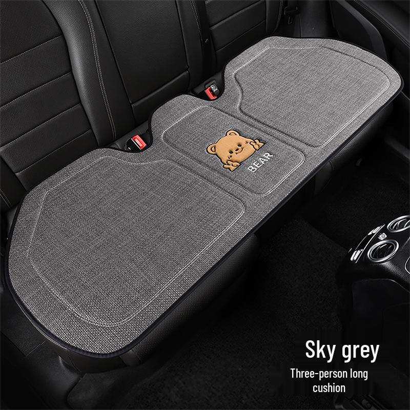 Universal Bieye Bear Cartoon Car Seat Cushion, Cotton & Linen, for All Seasons - Fits Buick Verano, Blue 6 Regal