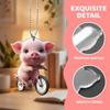 Pig Car Interior Acrylic Pendant Lovely Auto Keychain Hanging Ornament Universal Fit Car Decoration Accessories For Key Bag