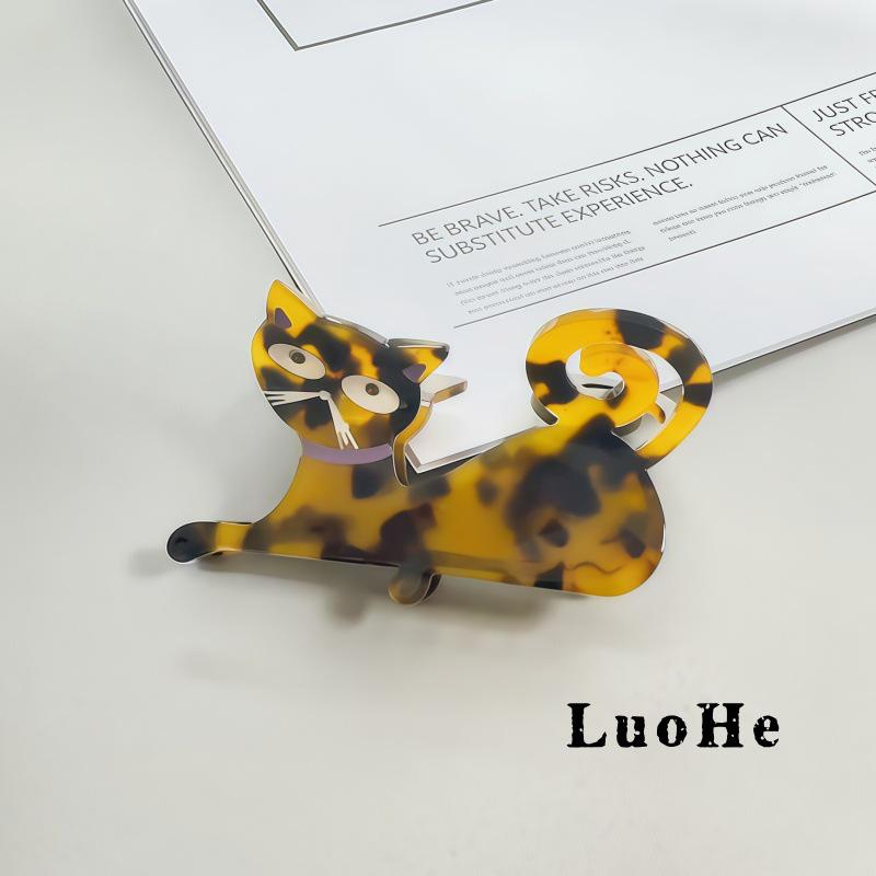 

Luohe Jewelry Starry Sky Cat Bow Hair Clip