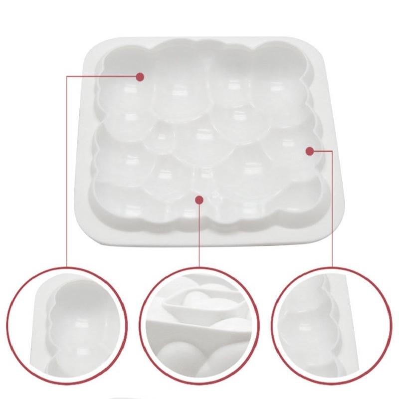 1 Pc Three-dimensional Square Xiangyun Mousse Silicone Cake Mold Cloud Baking Pan Mold DIY Baking, Candle Mold