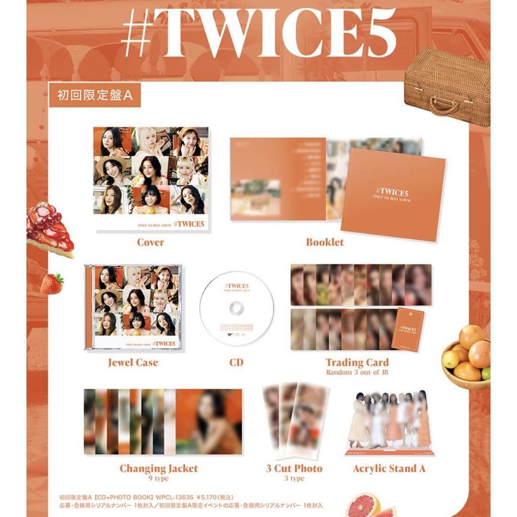 [USED] CD Unplayed TWICE5 First Press Limited Edition A with Trading Card