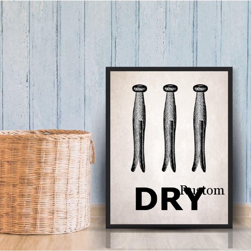 

Декор стены в стиле прачечной, ретро-постер, винтажные картины на холсте для гостиной, стирать всухую, складывать картину на стене, без рамки 21*30cm No Frame