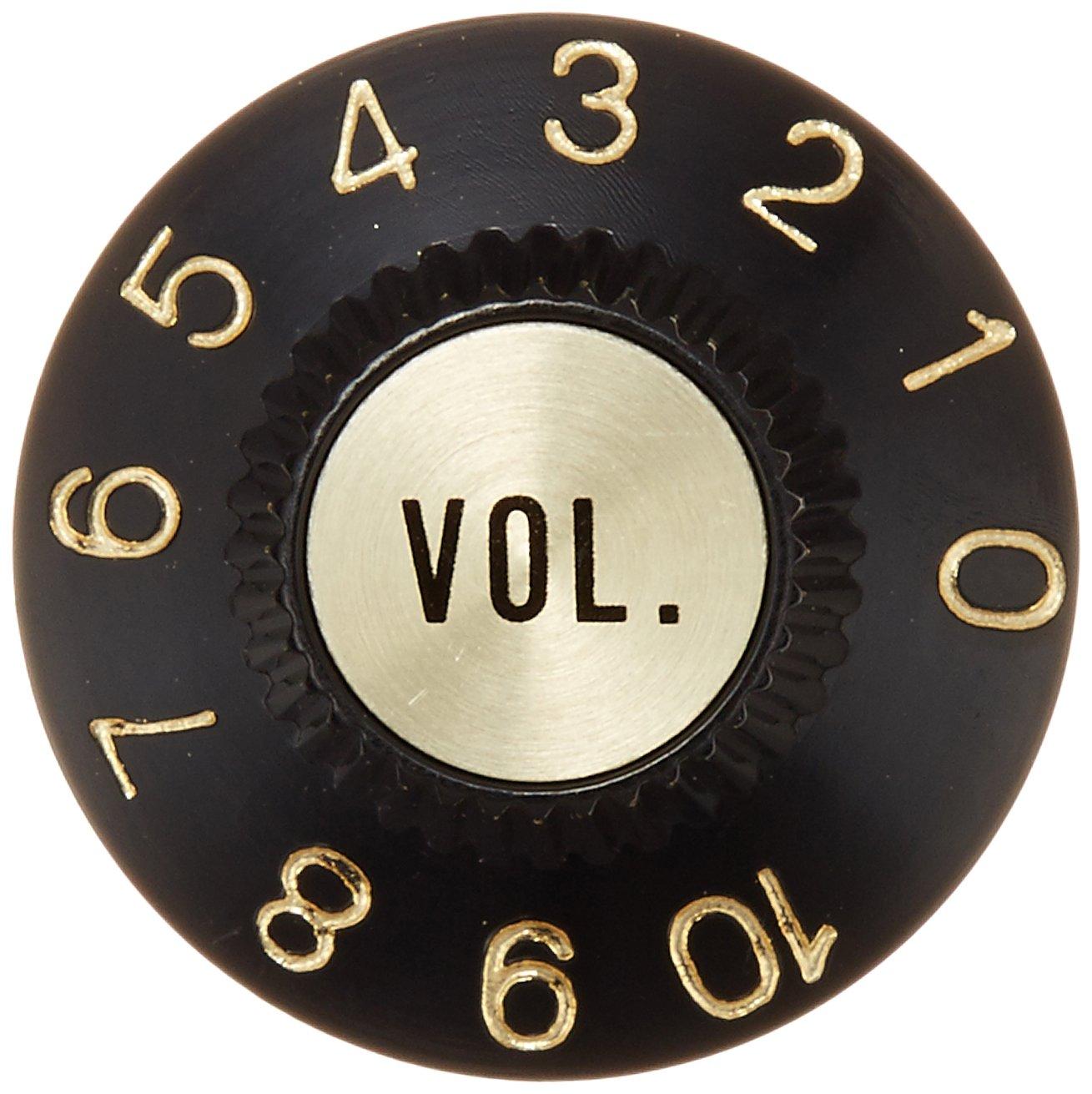 SCUD Hat Metal Metric Cap Knob, Top, Volume, Size, Black/Gold KG-260V