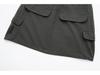 European & American Workwear Multi-Pocket Mini Skirt - Solid Color Casual Street Style Skirt