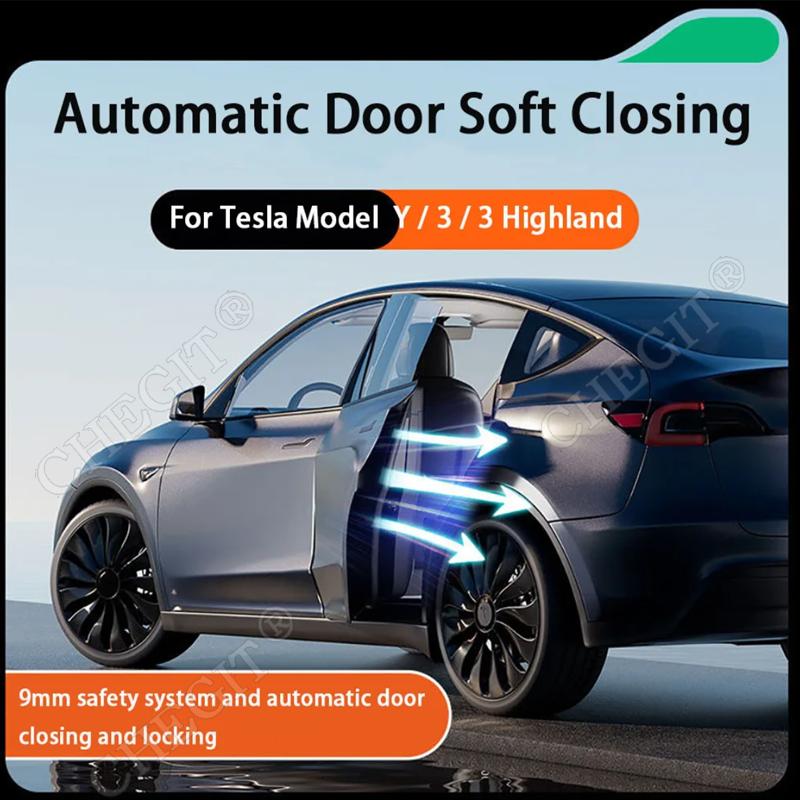 Soft Closing Smart Auto Electric Suction Door Closing Open High Anti-Pinch Soft Close for Tesla Model Y 3/ 3 Highland Y Juniper