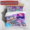 3pcs Duvet Cover Set (1*Duvet Cover + 2*Pillowcase, Without Core), Custom Name KPop Hunters Pattern Bedding Set, Home Bedroom Decor Gift