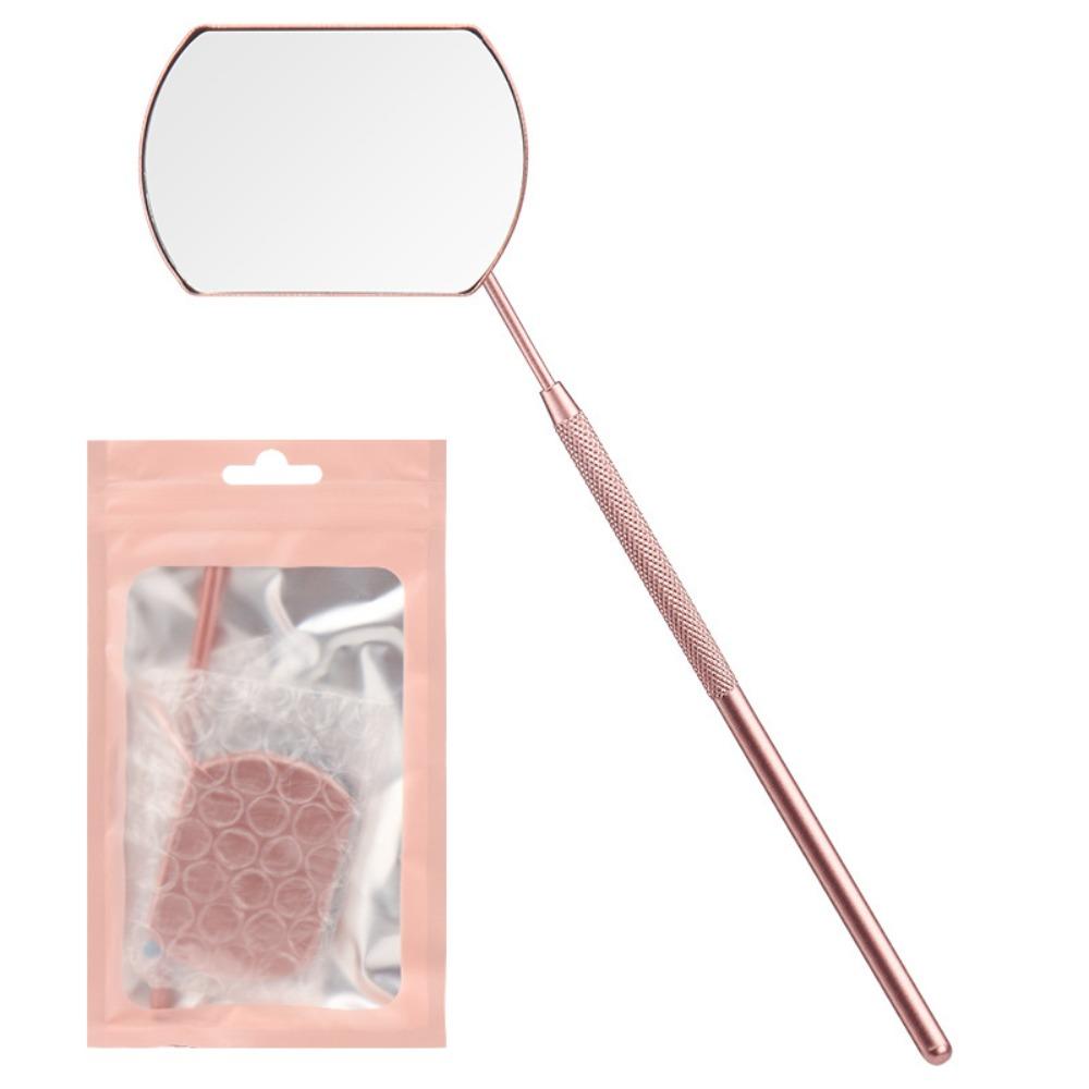 Stainless Steel Eyelash Inspection Mirror Square 8 Colors Eyelash Extension Mirror Detachable Extension Makeup Tools