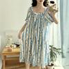 Women's Plus Size Ice Silk Nightdress - Summer Over-the-Knee, High-End, Loose Fit, Thin Section for Sizes Up To 300 Jin