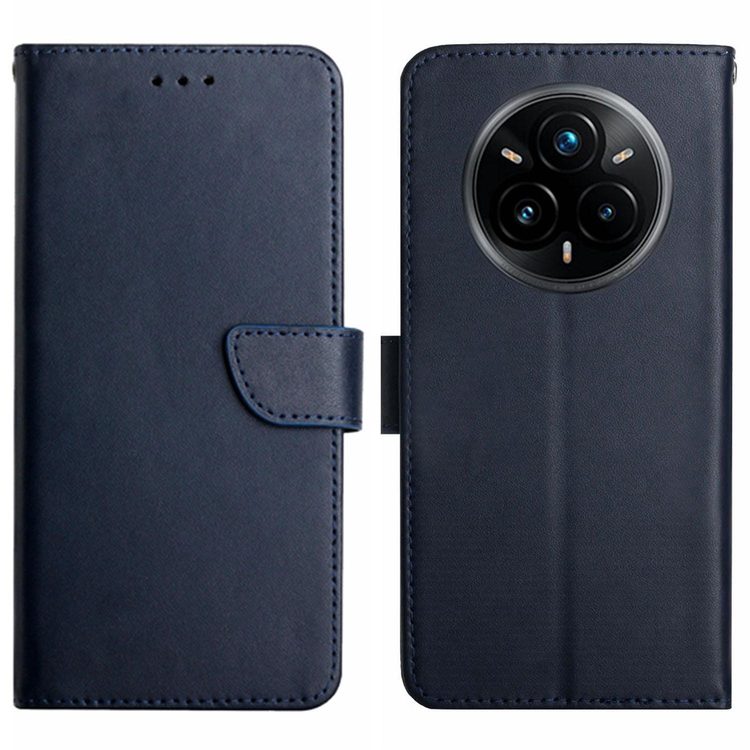 

Для Realme 14 Pro+ 5G Чехол Натуральная Коровья Кожа Чехол для Телефона Текстура Наппа Blue