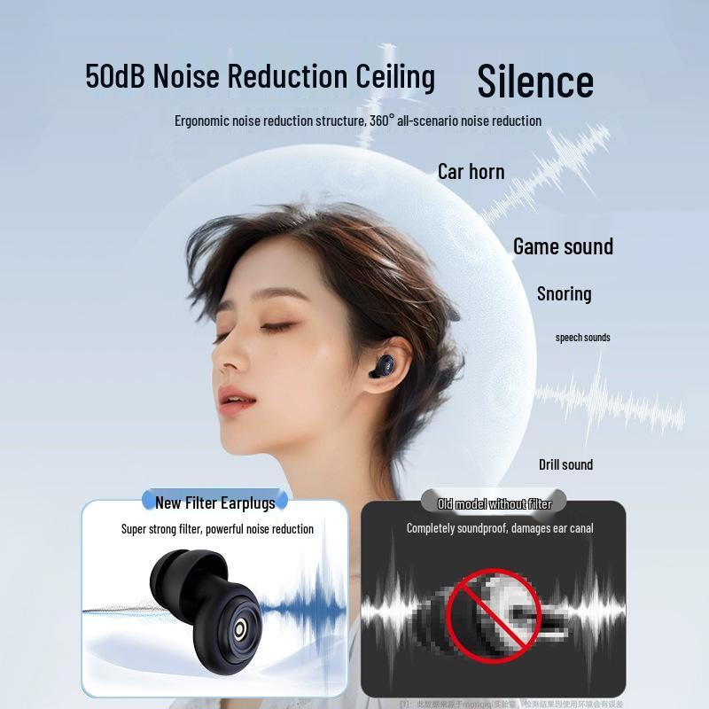 Ultra-Quiet Silicone Noise Reduction Earplugs for Sleeping and Swimming