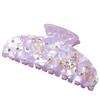 1pc New Star Moon Acrylic Claw Clip with Freshwater Diamond Design for Elegant Updo Hair Clip