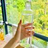 Transparent water bottle with time scale creative large-capacity leak-proof anti-fall plastic beverage cup sports travel new