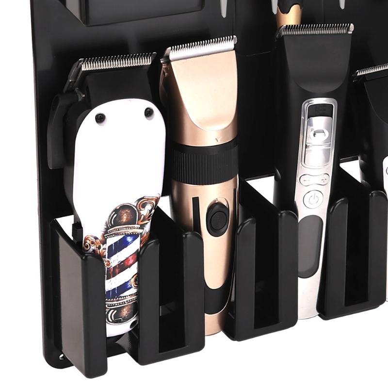 Wall Electric Clipper Rack Hair Trimmer Shaver Holder Mounted Hair Dryer Barber Storage Box Salon Practical Tool
