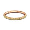 Peridot Round Eternity Ring - 925 Sterling Silver Rose Gold Vermeil
