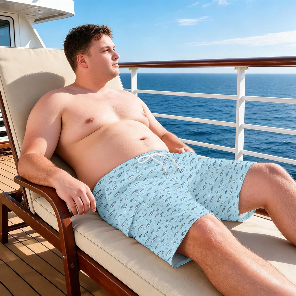 Men's Hawaiian Basic Cargo Shorts for Sizes - Summer Casual Wear