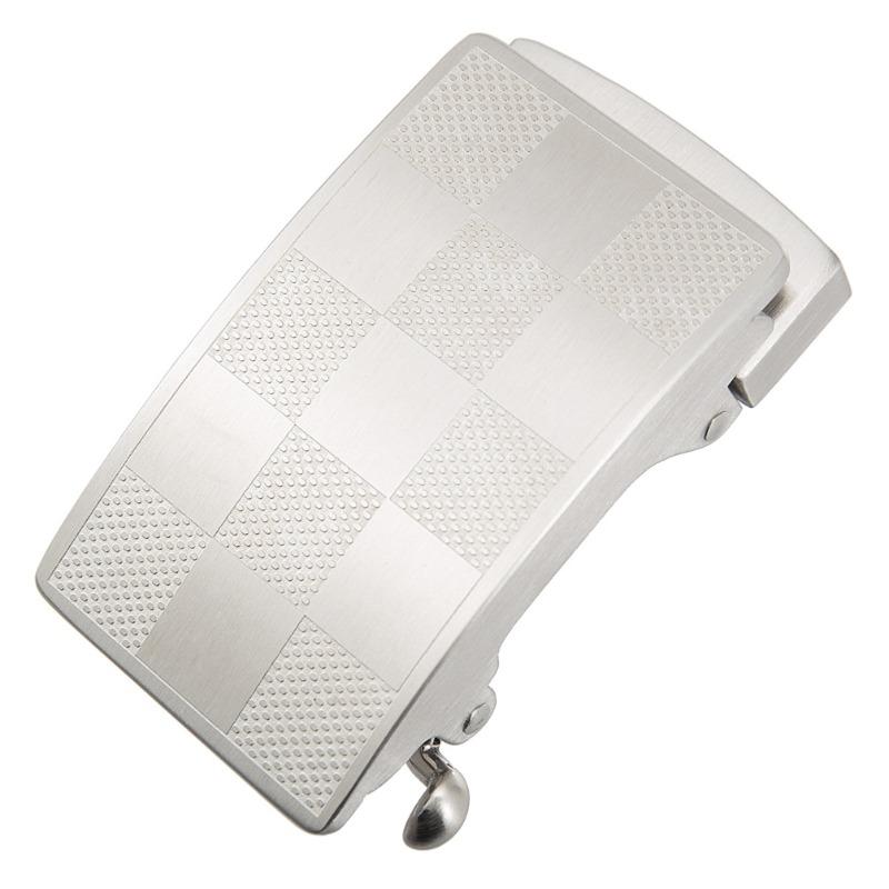 Meier Stainless steel automatic buckle - business style, in stock. 1.5-inch leather belt buckle, men s belt head 3.5 серебряный