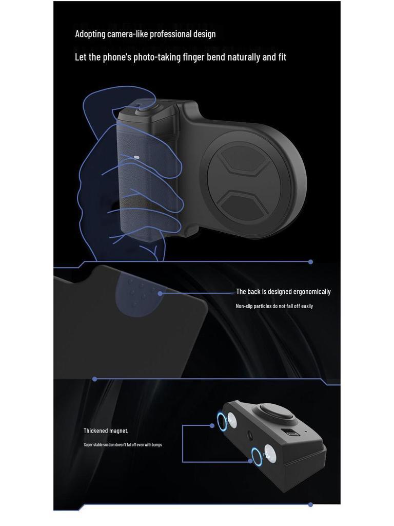Magsafe Bluetooth Photo Grip: Magnetic Mount & Wireless Remote Control