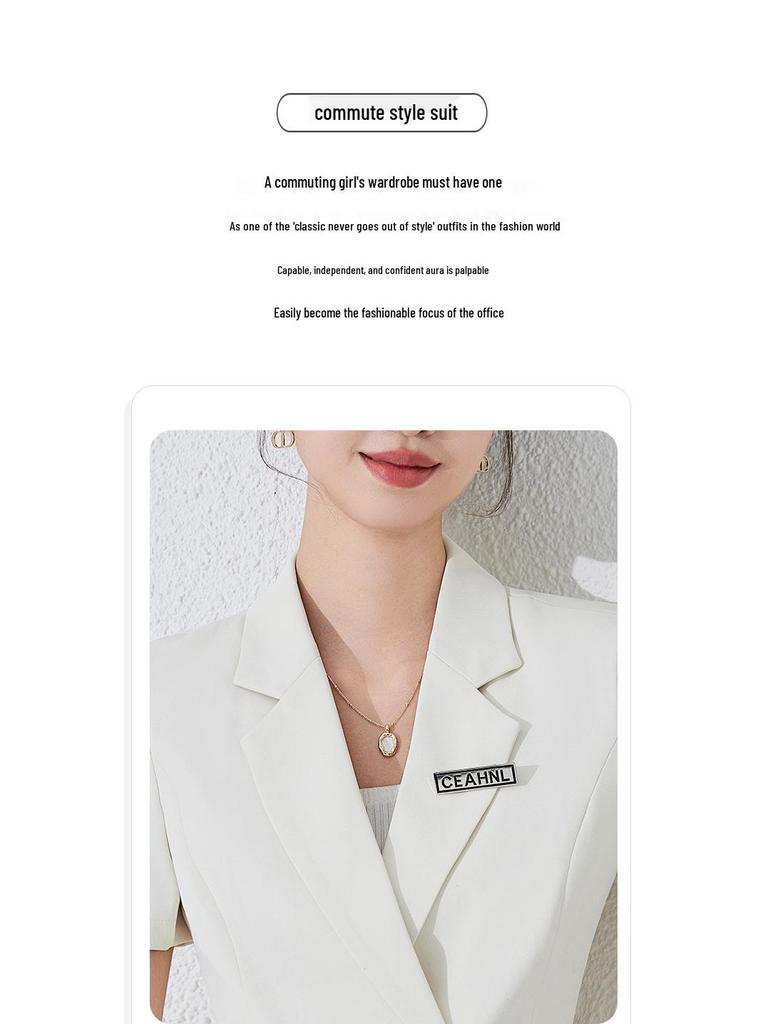 Summer 2024 Women's Professional Short Sleeve Suit Set for Reception & Retail Work