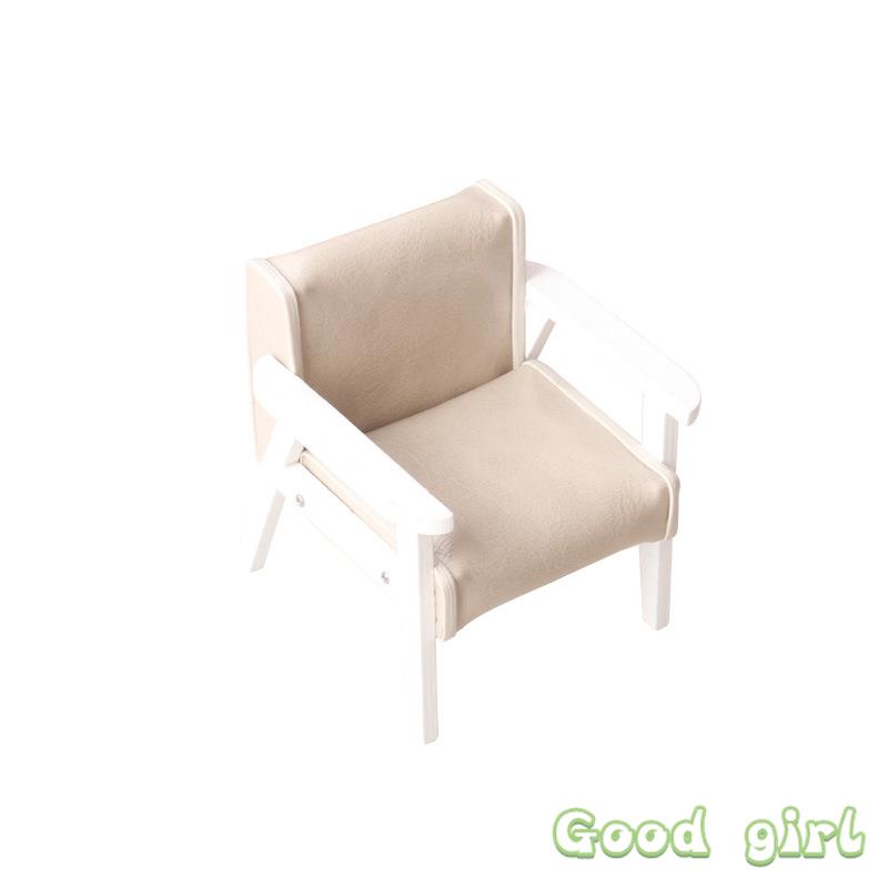 1/12 Dollhouse Miniature Furniture Leather Sofa Single/Double Chair Model Doll Home Living Room Decor Accessor Children Toy Gift