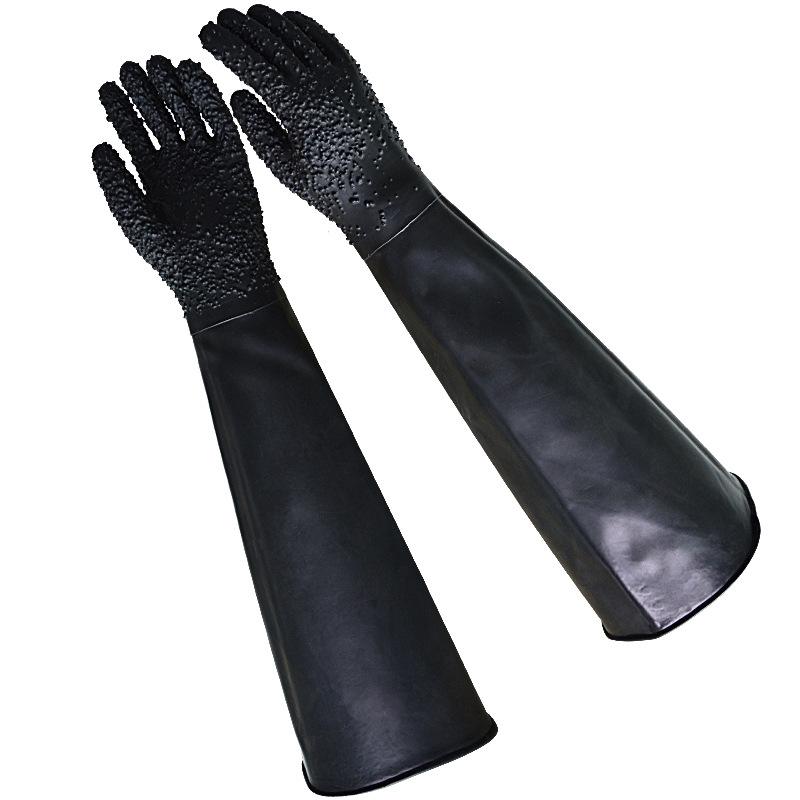 Rutschfeste Verlängerte Gummi-Sandstrahlhandschuhe - Verdickte Schutzausrüstung