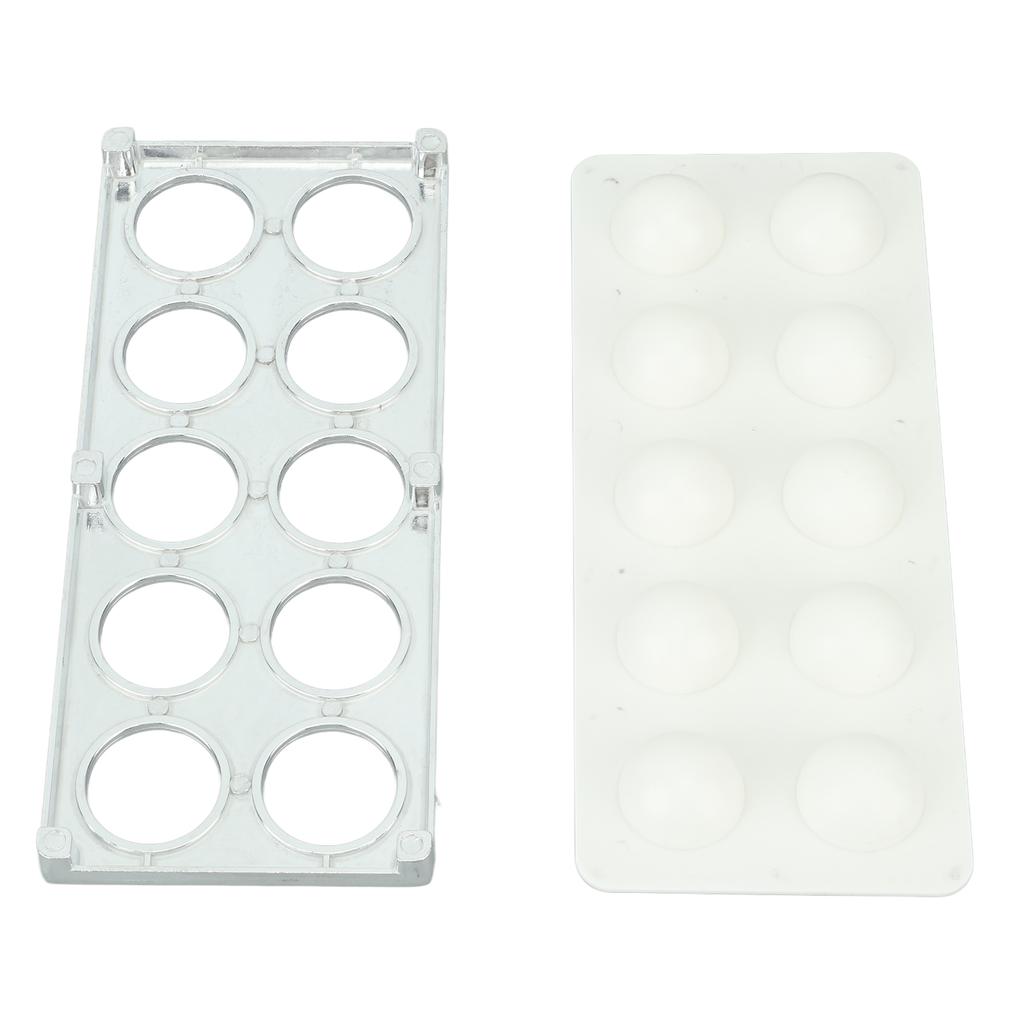 Ravioli Maker Press 10 Holes Iron ABS Durable Square Ravioli Maker for Home Dumpling Making Silver