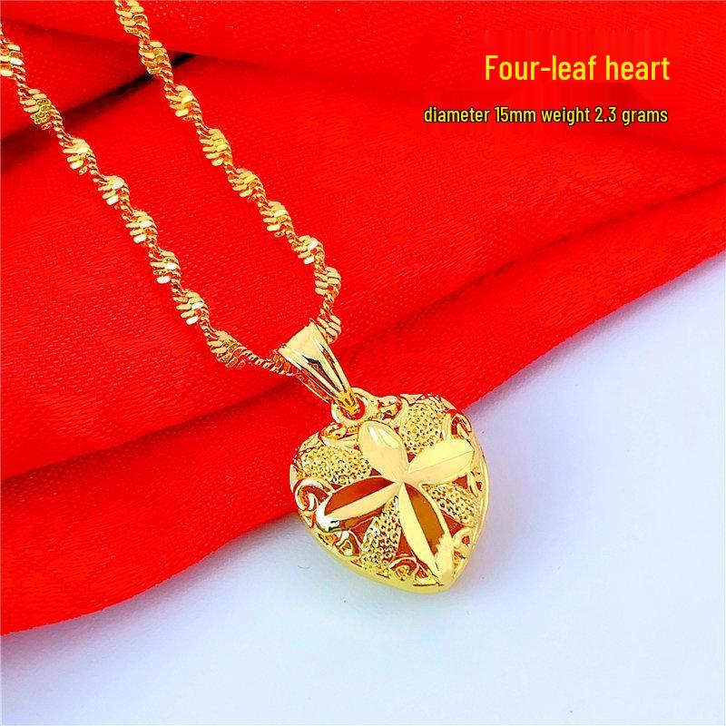 Collier Pendentif en Laiton Gravé Plaqué Or - Chaîne Clavicule Ondulation d'Eau, Ne Décolore Pas, Bijou de Luxe Léger pour Femmes