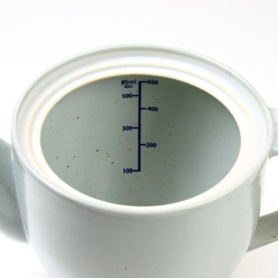 Dashi Pot Container Easy Microwave Dashi Pot (Yellow, Approx. 600cc, Includes Recipe, Tea Strainer, and Scale) Japanese Soup Pot Porcelain Size